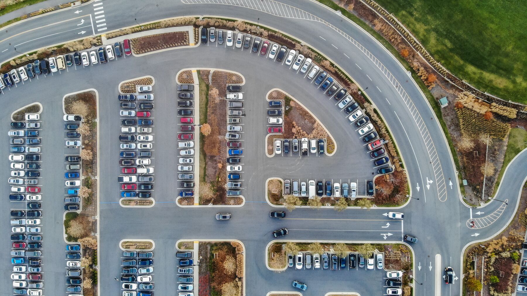 Parking garage with clear signage and managed entry.